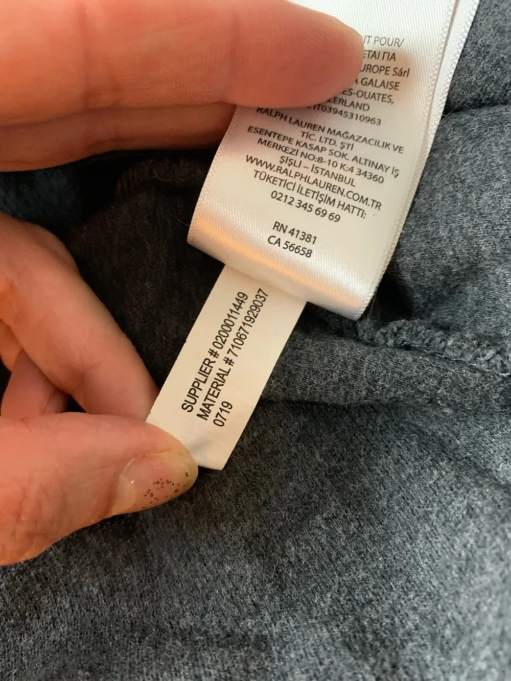 Polo Ralph Lauren Quater Zip Sweatshirt Top Grey Extra Large